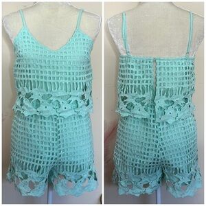Aqua by Bloomingdale’s • Crochet cut out romper